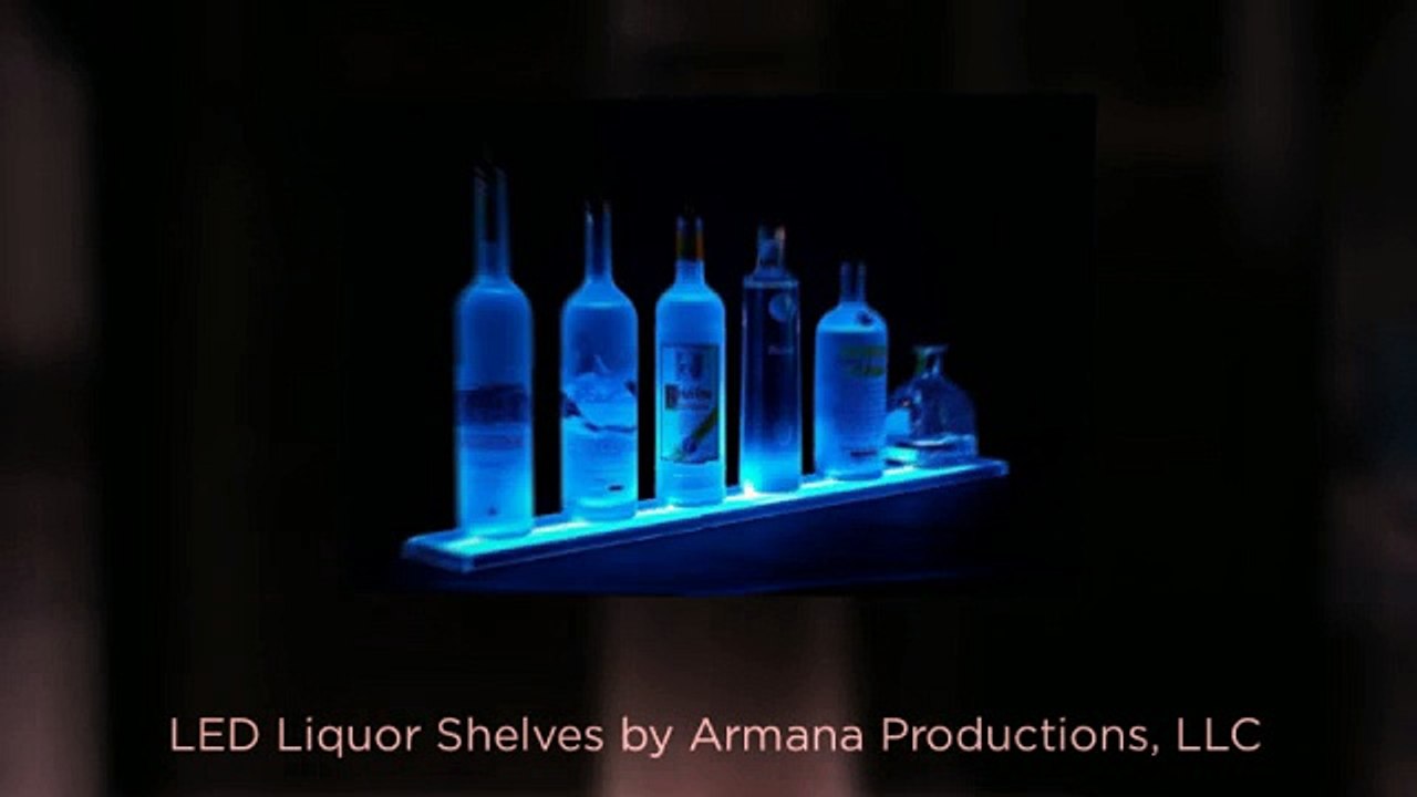 5' LED Lighted Liquor Shelves Bottle Display by Armana Productions