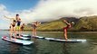 Sun Salutations on the water!  Sup Yoga with Dashama