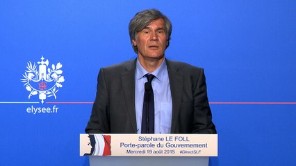 Point de presse de Stéphane Le Foll, le 19 août 2015