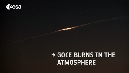 GOCE reentering the atmosphere