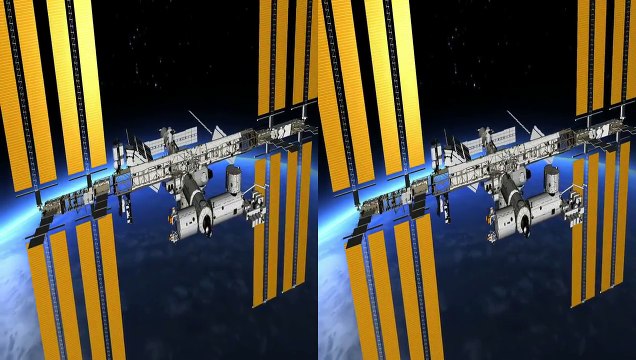 3D virtual spacewalk outside the International Space Station