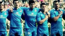Luca Parmitano kicked off Italy - Australia rugby match