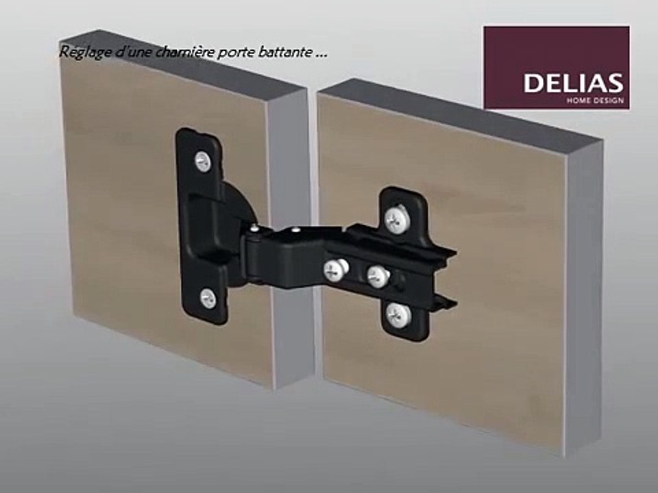 Réglage charnière porte battante de meuble