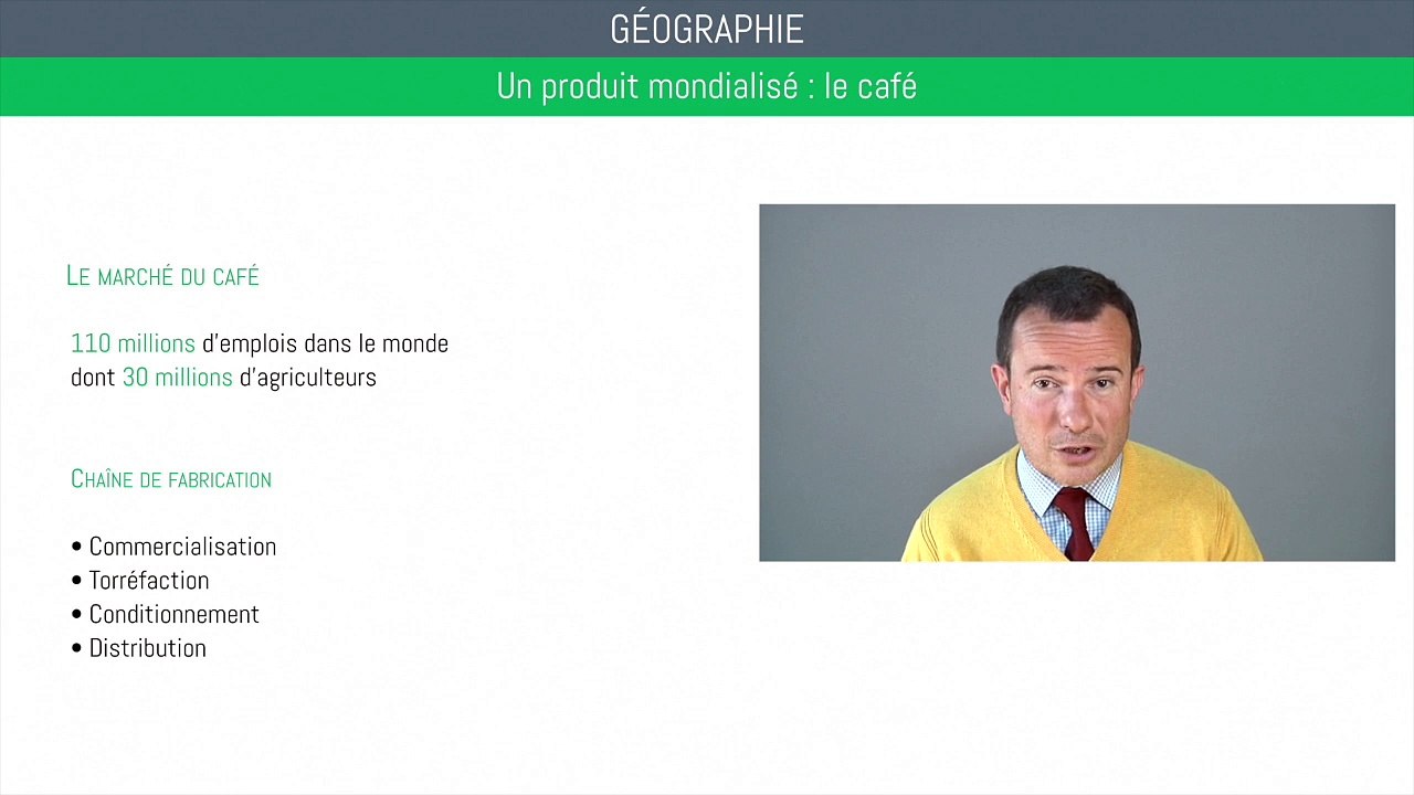 Bac géographie - Un produit mondialisé : le café