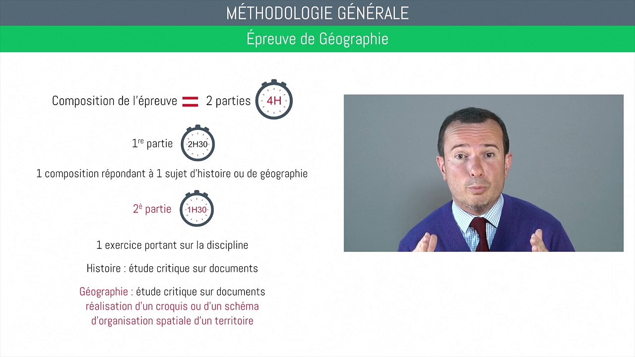 Bac géographie - Méthodologie