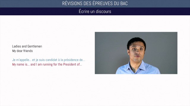 Bac anglais - Comment écrire un discours