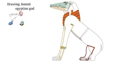 Drawing Ammit Egyptian God