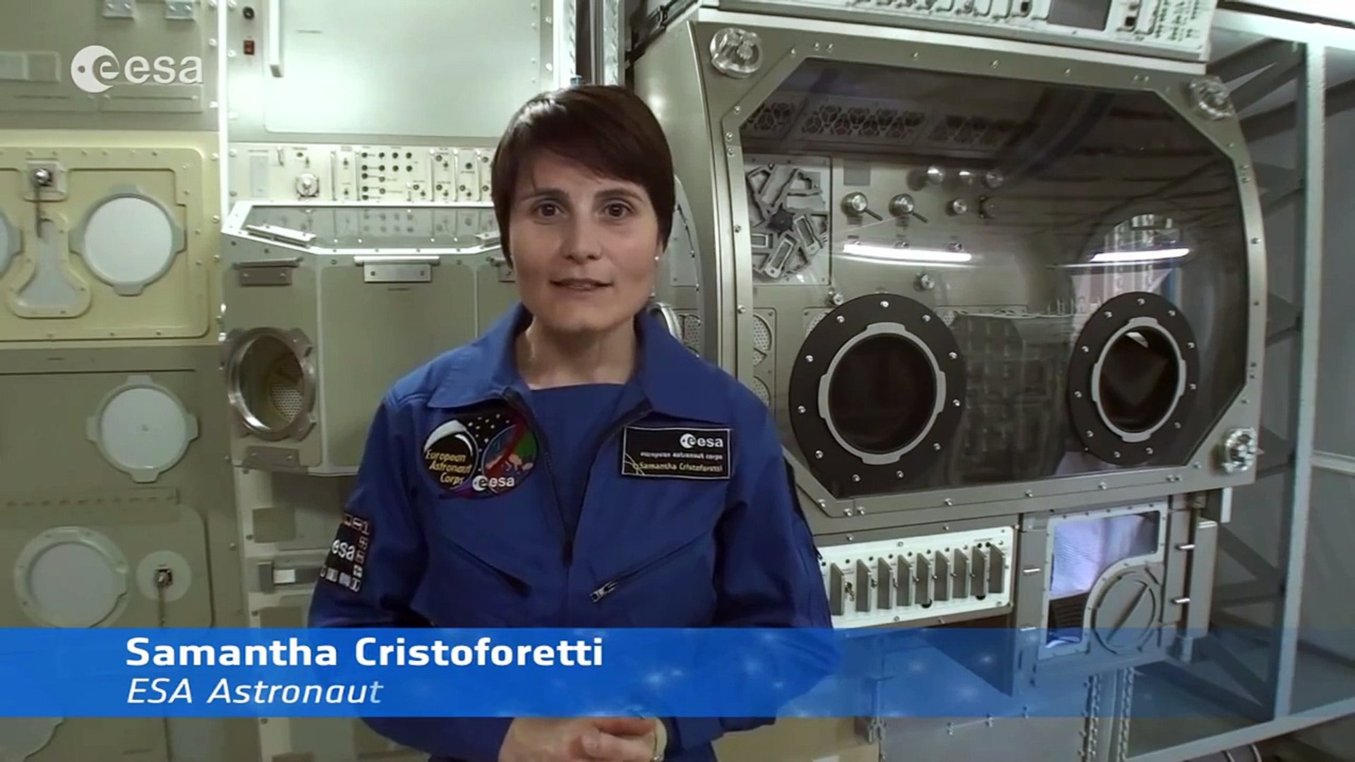 Esa Astronaut Samantha Cristoforetti Addresses Space Lab Winners Video Dailymotion