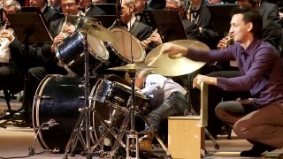 [HD] Lyonya Shilovsky - 3 Years Old Russian Drummer Leads Orchestra of Adult Musicians