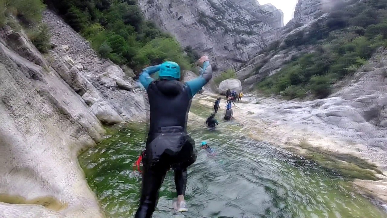 Canyon Ball (Test GoPro / canyoning aux Gorges de Galamus - 2015)