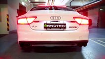 Audi A7 3.0T Sportback with Armytrix Performance Exhaust, insane exhaust sound sets off car alarms