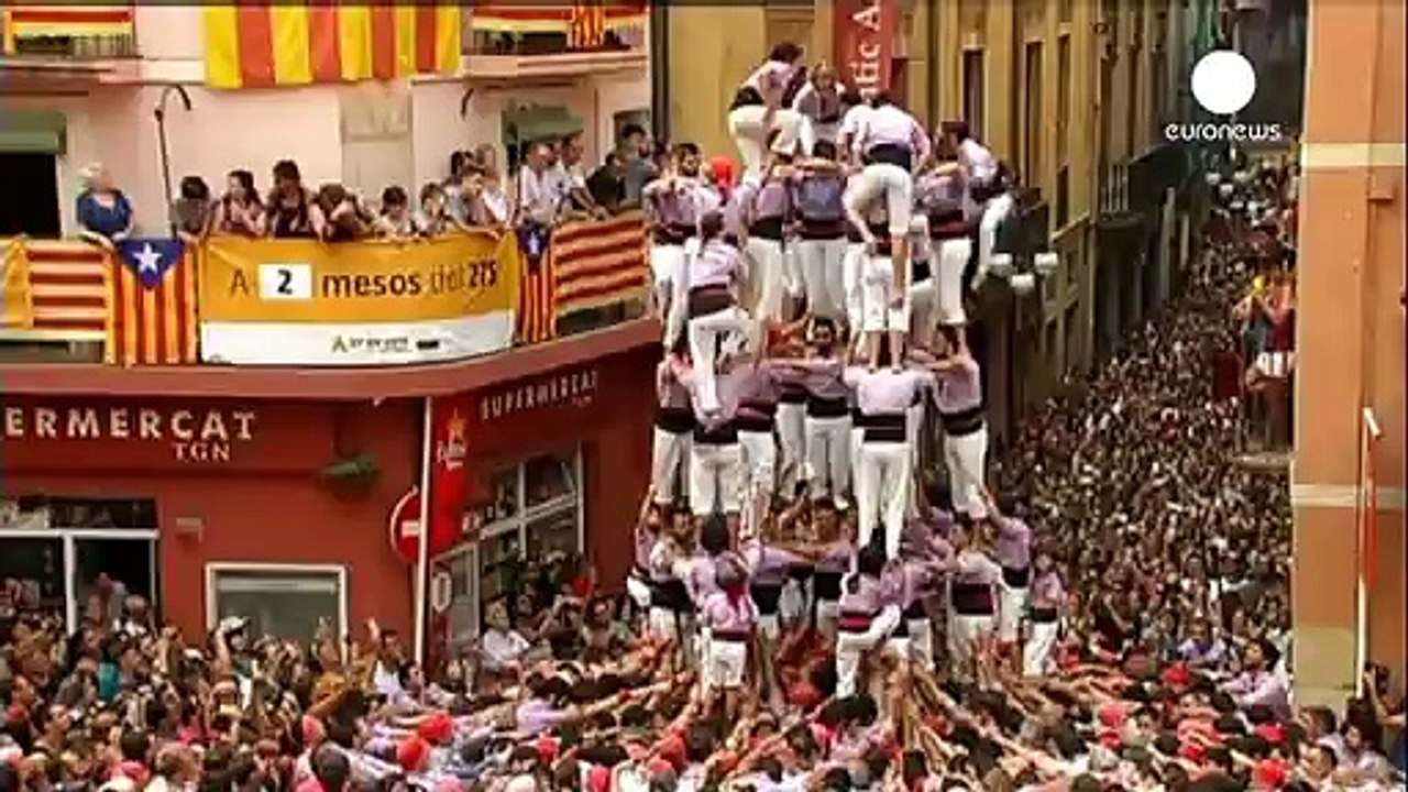 Menschliche Burgen in Katalonien