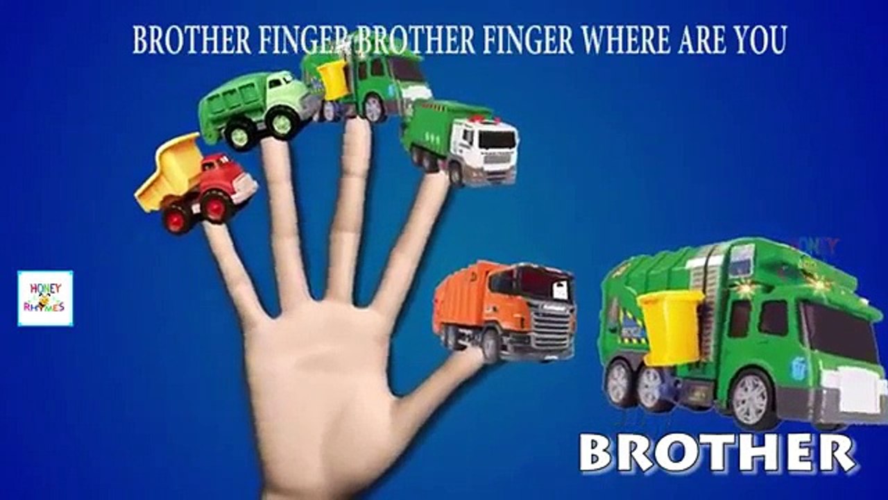 Garbage Truck Cartoon Toy Finger Family Nursery Rhymes For Children | Truck Finger Family Songs
