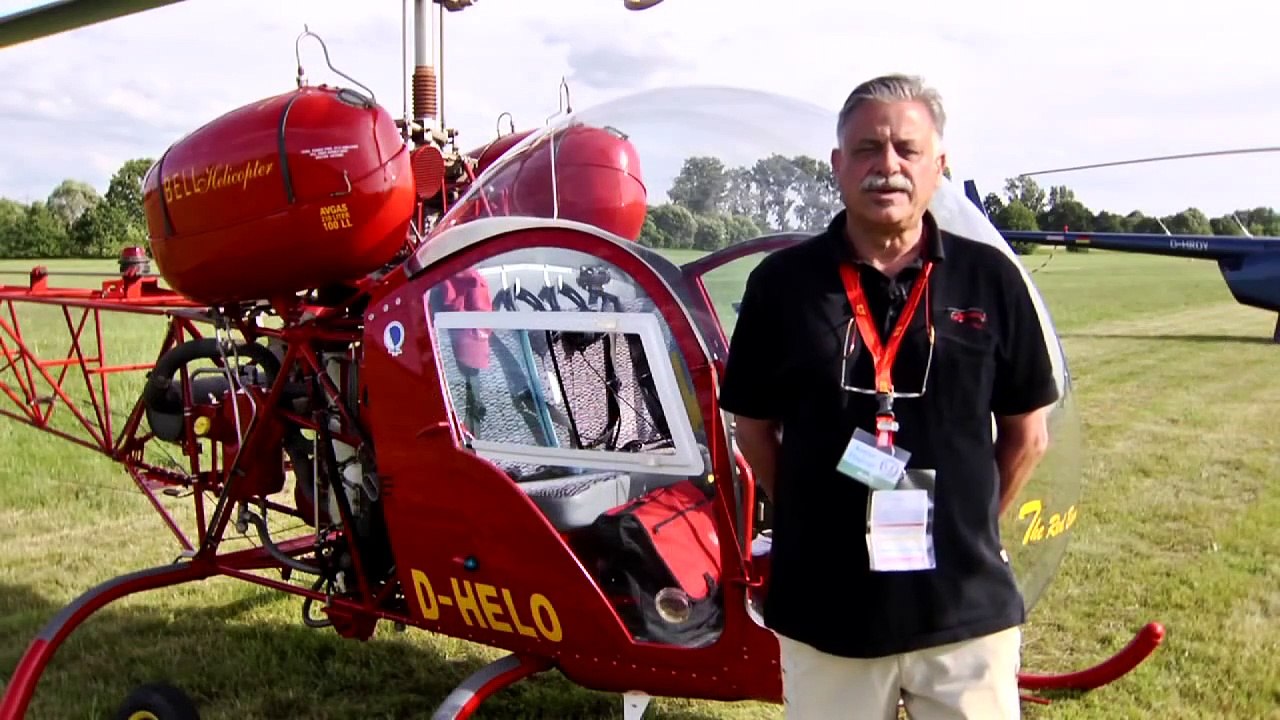 Bell 47 G  Helicopter at the Kehl airshow
