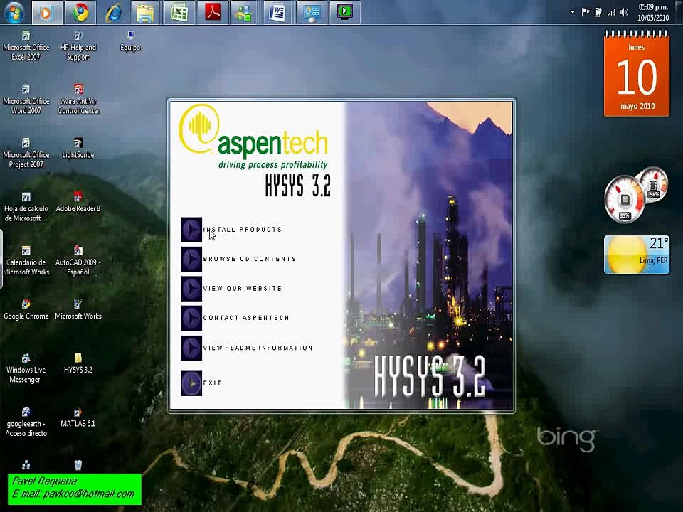 Instalacion de Hysys 3.2 en Windows 7  32 bits / Installation hysys 3.2 on Windows 7