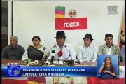 Organizaciones sociales rechazan convocatoria a huelga