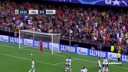 اهداف مباراة فالنسيا وموناكو 3-1 دوري ابطال اوروبا 2015