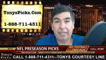 NFL 2015 Preseason Free Picks Week 2 Odds Predictions Pro Football Games on TV