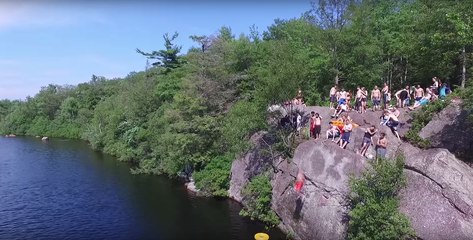 Drone Captures New Jersey Cliff Jumping Footage