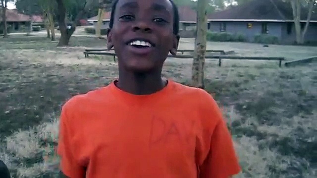 Very funny kid in african orphanage