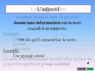 Classes grammaticales variables