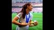 ALEX MORGAN CRADLING THE WORLD CUP AS IF IT WERE A 'BABY'   USA VS JAPAN