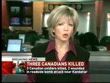 3 Canadian soldiers killed by an IED in Afghanistan