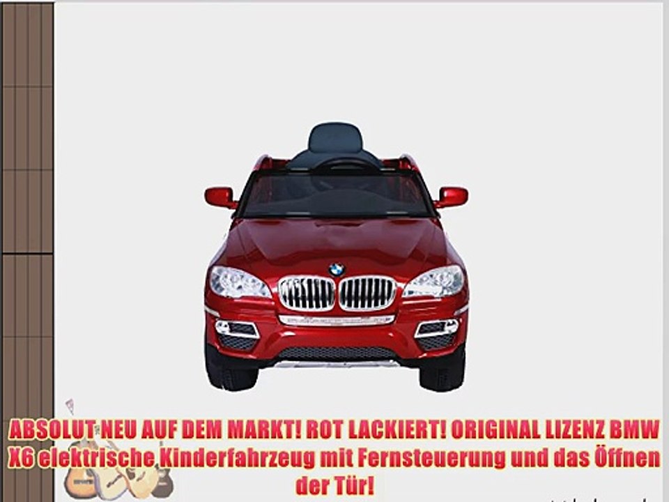 BMW X6 Rot Lackiert Original Linzensiert Kinderfahrzeug Kinder Elektroauto Kinderauto 2x Motor