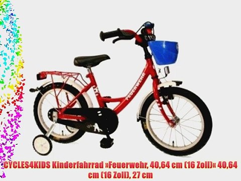 CYCLES4KIDS Kinderfahrrad ?Feuerwehr 4064 cm (16 Zoll)? 4064 cm (16 Zoll) 27 cm