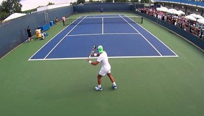 Rafael Nadal's practice in Cincinnati. 19 Aug 2015.