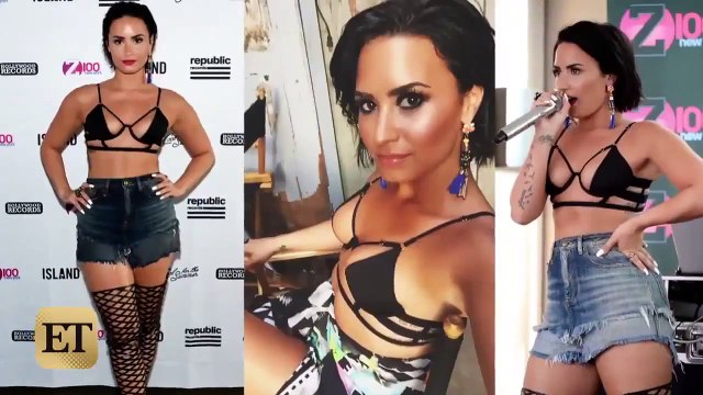 Demi Lovato Rocks Skimpy Bra and Daisy Dukes!