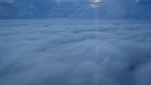 Flying over the sea of cloud