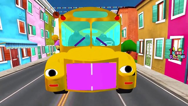 Animals Cartoons for Children Wheels On The Bus Go Round And Round Nursery Rhymes for Children