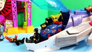 Imaginext Batman & Superman Team Up WIth Disney Pixar Cars Lightning McQueen Mater Krypto Ace Dog