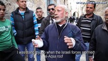 Palestinians defend Al-Aqsa Mosque المقدسييون يدافعون عن الاقصى