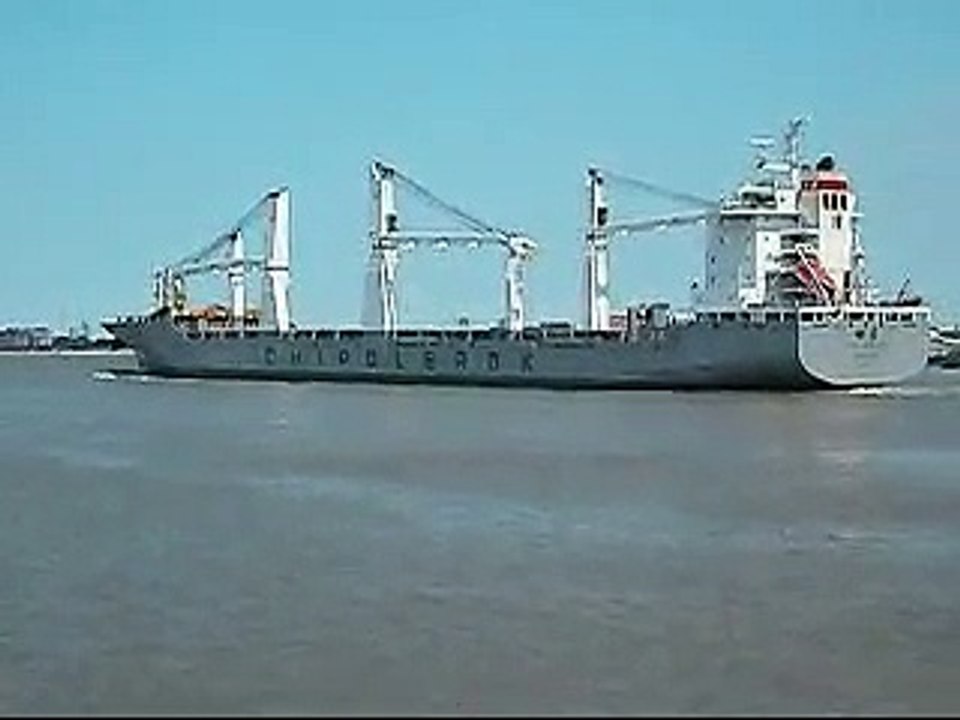 Cargo Ship, Barges & Steamboat on the Mississippi River on 9-5-10