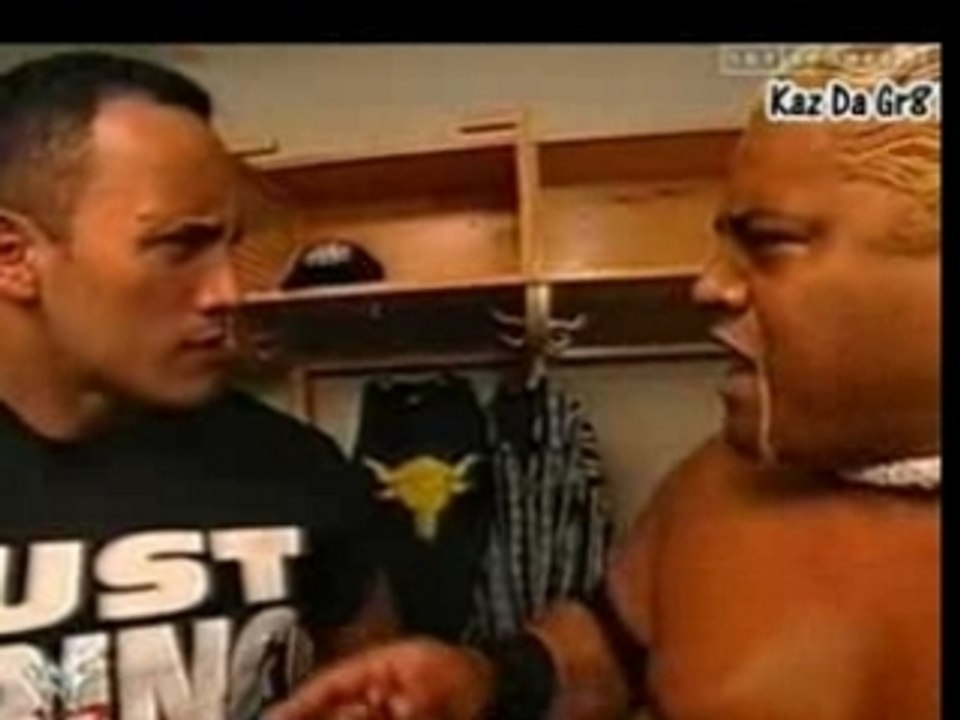 The Rock & Rikishi in Lockeroom