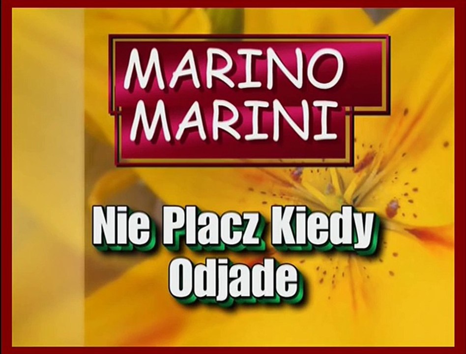 MARINO MARINI Nie Placz Kiedy Odjade from POLAND oldies, black white by L