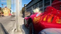 CRAZY RACE with Disney Pixar Cars LIGHTNING MCQUEEN, RAMONE & DINOCO!!! ✔