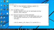 How to disable automatic updates in Windows 10