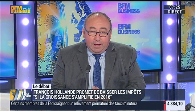 Emmanuel Lechypre: Fiscalité: François Hollande promet une nouvelle baisse d'impôts en 2016 – 20/08