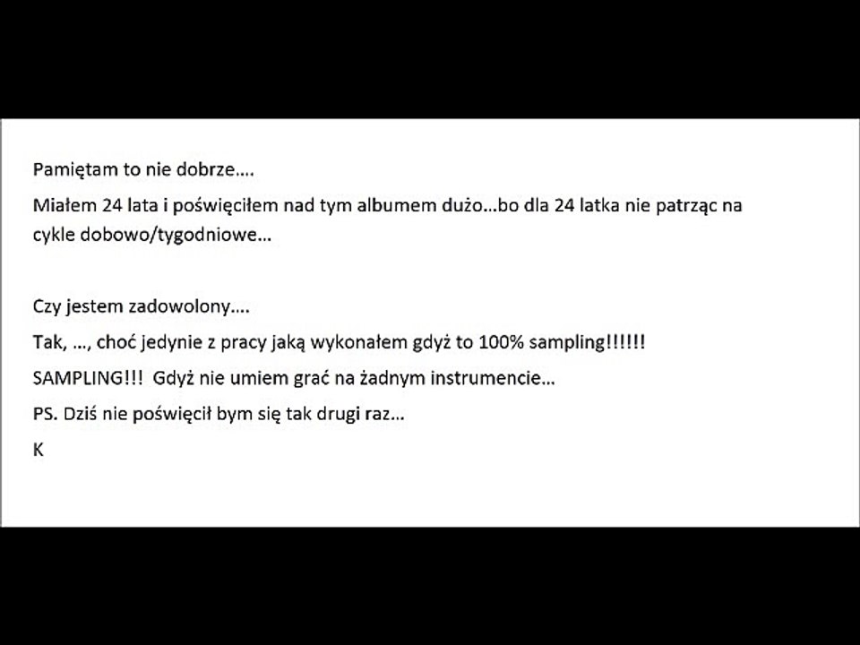 Kondratowicz - Niektórzy mówili że to muzyka - Ostatni.