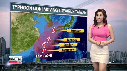 Download Video: Hot weekend under partly sunny skies, typhoon Goni moving northward