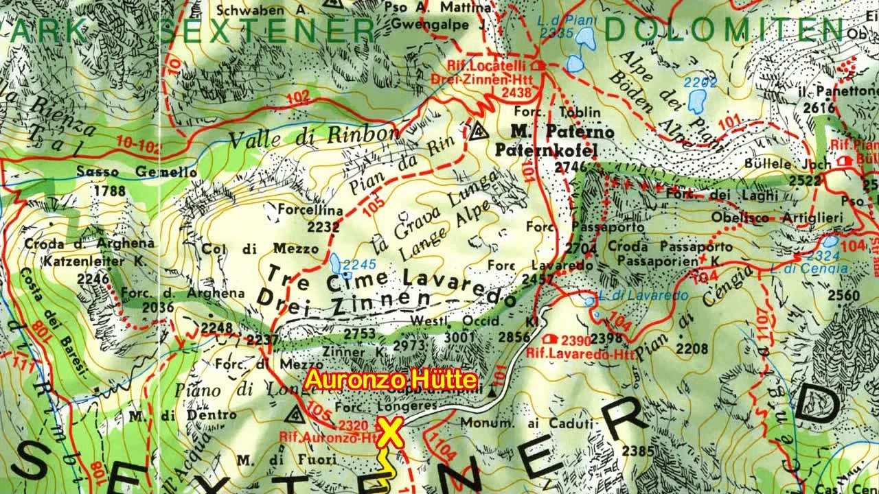 Drei Zinnen-Sextener Dolomiten: Auronzo-Rundwanderung