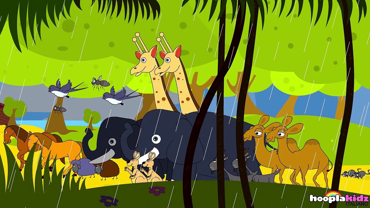 Filastrocche:  Animal went in two by two| Bambini Canzoni Italiane | Learn Italiane