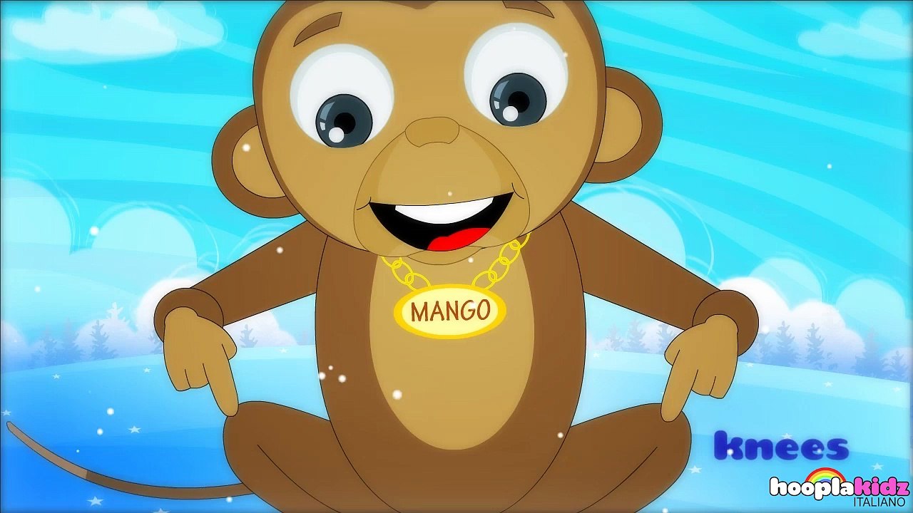 Filastrocche: Head Shoulders Knees and Toes | Bambini Canzoni Italiane | Learn Italianed