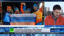 Sochi Winter Olympics FNAL MEDAL Results - RUSSIA NORWAY CANADA USA on TOP