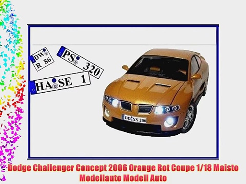 Dodge Challenger Concept 2006 Orange Rot Coupe 1/18 Maisto Modellauto Modell Auto