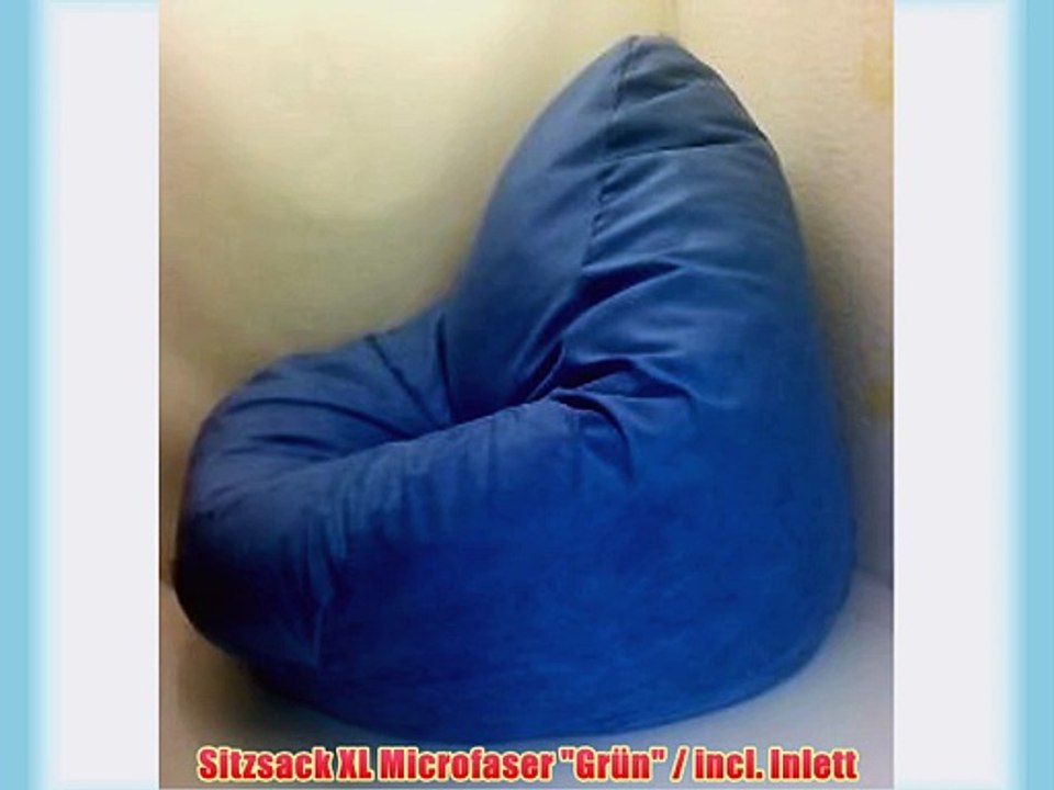 Sitzsack XL Microfaser Gr?n / incl. Inlett