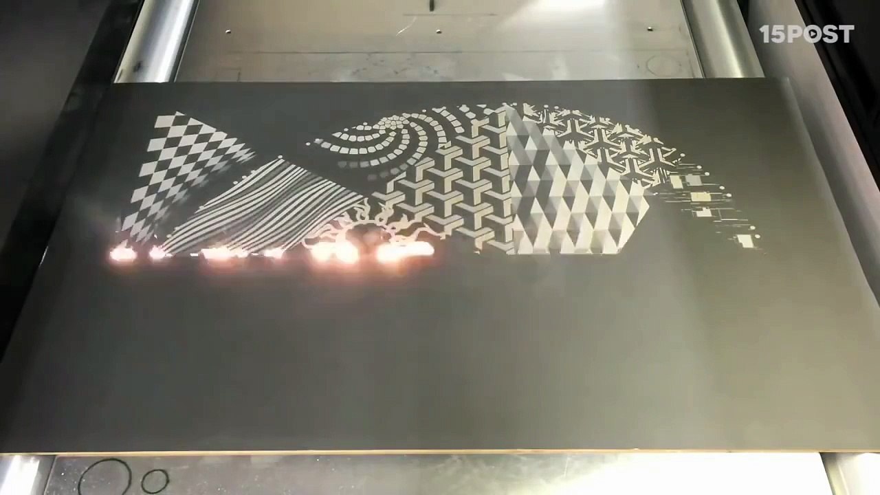 Arte ultra moderno creado con lasers